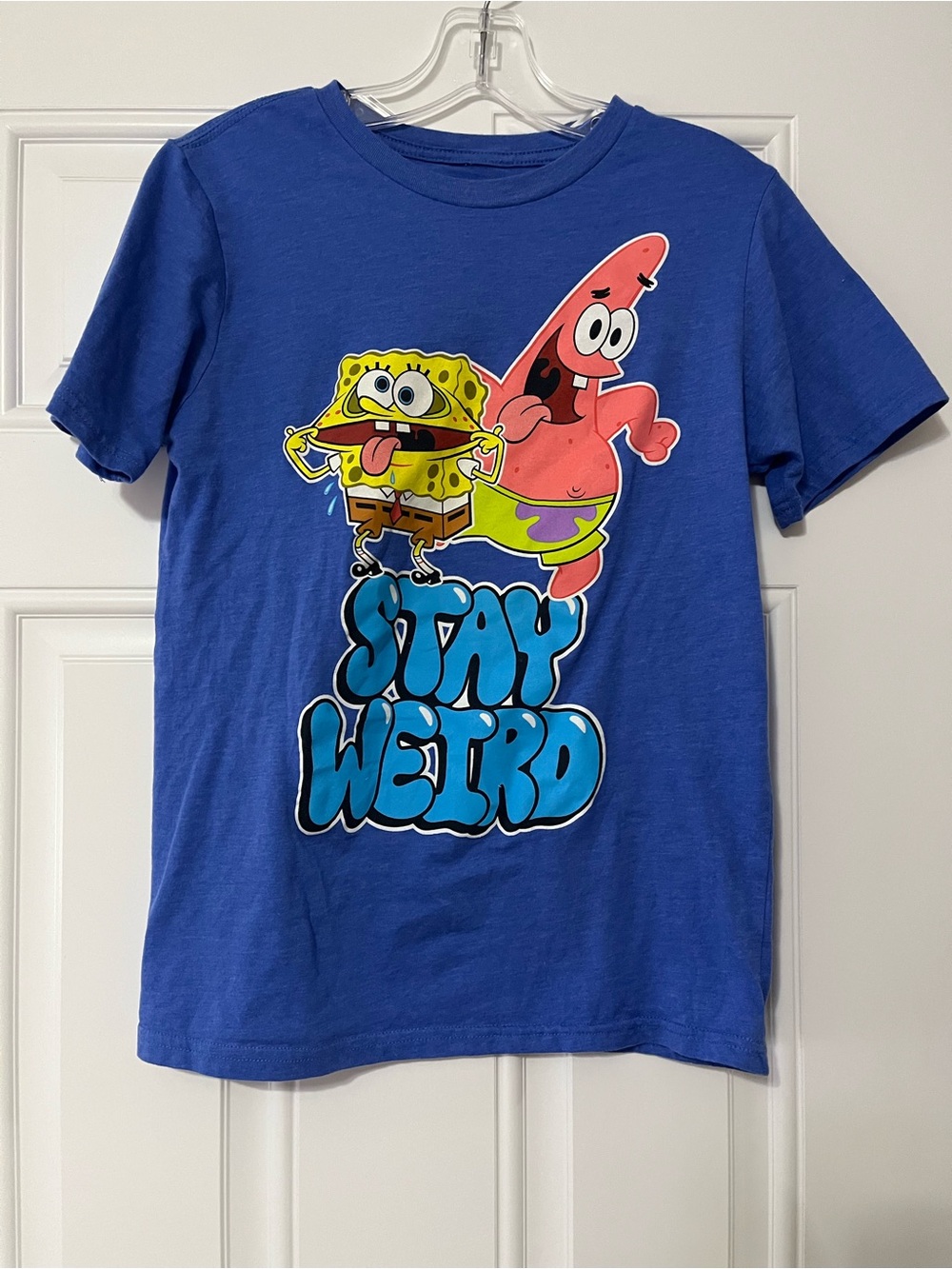 SpongeBob Squarepants Blue 'Stay Weird' Graphic Tee